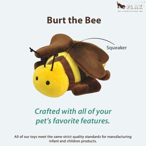 P.L.A.Y. Cute Plush Dog Toys - Bugging Out, Insect Themed Durable Pet Squeaker Chew Toy, Great for Puppies & Small, Medium, Large Dog Breeds - Machine Washable, Recycled Materials (Lola The Ladybug) in Saudi Arabia