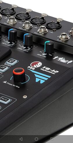 TQ-12 12-Channel, 4-Aux Out, Portable Touchscreen Digital Mixer Console with App control for iPad, Android Tablet, PC, Laptop, Wi-Fi, Effect, Scene, Motorized Faders (Designed in USA) in Kuwait