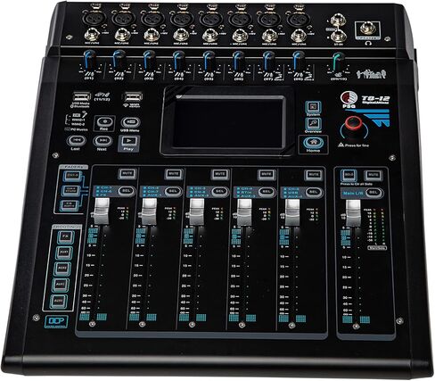 TQ-12 12-Channel, 4-Aux Out, Portable Touchscreen Digital Mixer Console with App control for iPad, Android Tablet, PC, Laptop, Wi-Fi, Effect, Scene, Motorized Faders (Designed in USA) in Kuwait