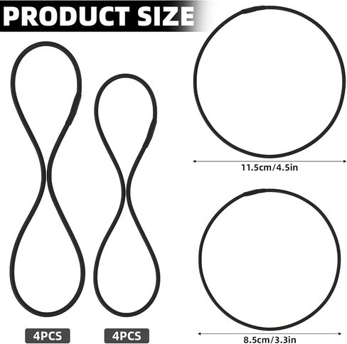 8 Pieces Black Universal Elastic Bands Replacement Microphone Shock Mount Rubber Ring Anti-Aging Rubber Ring for Microphone Shock Mount Holder Clamp Clip, Mic Holder Clip in Saudi Arabia