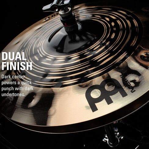 Meinl Cymbals Classics مجموعة صندوق مجموعة الصنج المزدوجة الكاملة المخصصة، لمسة نهائية داكنة ورائعة - صنع في ألمانيا - للصخور والمعادن والانصهار، ضمان لمدة عامين (CCDU141620) in Saudi Arabia