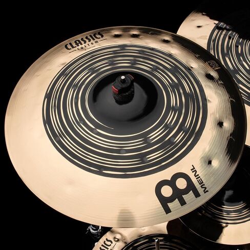 Meinl Cymbals Classics مجموعة صندوق مجموعة الصنج المزدوجة الكاملة المخصصة، لمسة نهائية داكنة ورائعة - صنع في ألمانيا - للصخور والمعادن والانصهار، ضمان لمدة عامين (CCDU141620) in Saudi Arabia