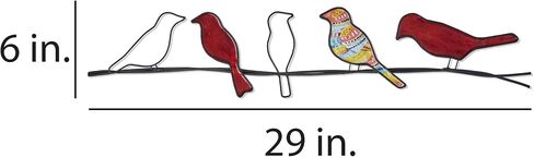 Eangee Home Design Birds On A Wire أخضر بطول 29 بوصة × عرض 1 بوصة × ارتفاع 6 بوصات (m7005 جم) in Saudi Arabia