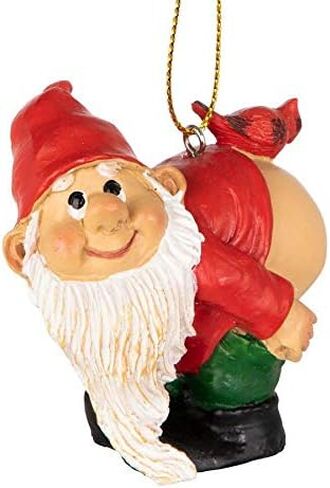 Design Toscano Christmas Ornament - Garden Gnomes Figurine - Loonie Moonie Gnome Set - Naughty Gnomes - Mooning Gnomes Statues - Christmas Decorations in Saudi Arabia