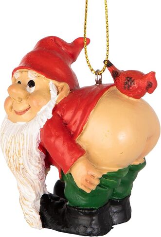 Design Toscano Christmas Ornament - Garden Gnomes Figurine - Loonie Moonie Gnome Set - Naughty Gnomes - Mooning Gnomes Statues - Christmas Decorations in Saudi Arabia