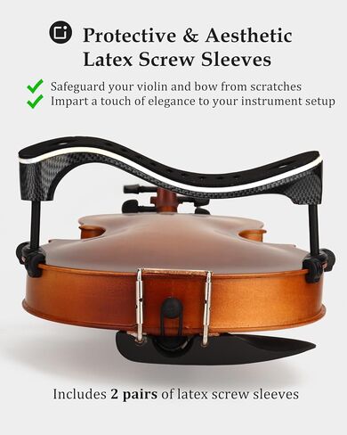 LMS Universal Extra Long Fork for Violin Shoulder Rest 4/4 3/4 Full Size, Replacement for Violin Viola Fiddle Shoulder Rest Extra-Long Feet, 1.5 inch (Black) in Saudi Arabia
