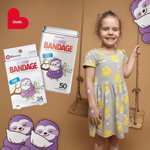 BioSwiss Bandages, Aquateam Sea Creatures Shaped Self Adhesive Bandage, Latex Free Sterile Wound Care, Fun First Aid Kit Supplies for Kids and Adults, 50 Count in Kuwait