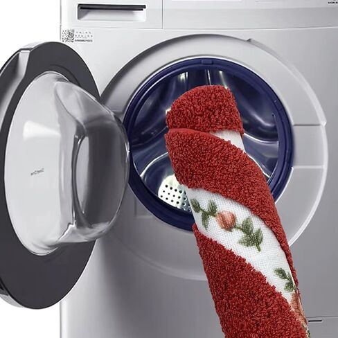 ABREEZE Floral Rose Bathroom Rugs Mats 20x31inch,Soft Shaggy Water Absorbent Non-Slip Mat Microfiber Bath Mat Shower Mat Door Mat Kitchen Mat Rugs,Blue in Kuwait