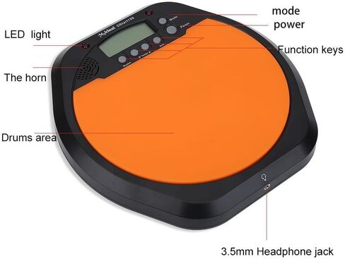 Fdit الرقمية الإلكترونية الطبال التدريب طبل الوسادة المسرع تشمل سماعة الأذن in Kuwait