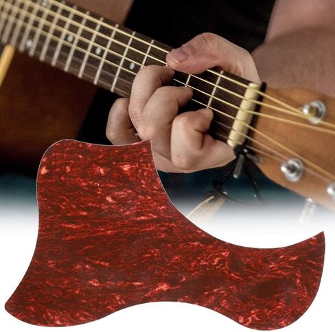 Acoustic Guitar Pickguard Guitar Red Self Adhesive Anti-Scratch Sticker Guitar Tortoise Shell Guard Protective Plate Cool Guitar Accessories Gifts in Saudi Arabia