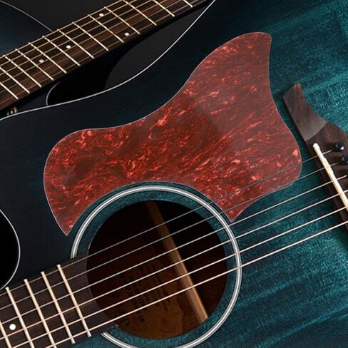 Acoustic Guitar Pickguard Guitar Red Self Adhesive Anti-Scratch Sticker Guitar Tortoise Shell Guard Protective Plate Cool Guitar Accessories Gifts in Saudi Arabia
