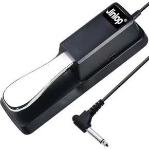 Sustain Pedal for Keyboard, Anti-slip Sustain Foot Pedal with Polarity Switch and 1.5m Cable for All Brands Electronic Keyboards, MIDI Keyboards, Digital Pianos, Yamaha, Casio, Roland and More