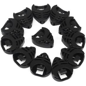 12Pack Guitar Pick Holder, Stick-On Plastic Guitar Pick Case with Adhesive Back and Spring Convenient Guitar Pick Storage Box to Attach to Bass Ukulele Acoustic Guitar Accessories