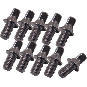rockible 10x Drum Tension Rod Deep Thread Strong Metal Short Screws for Snare Drum Percussion Instrument, M6X10mm