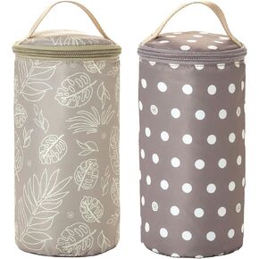 TWELVElittle Insulated Bottle Pouch, Portable Baby Bottle Cooler Bag, Practical Bottle Warmer for Travel & On The Go, Breastmilk Storage Bag - Leaf