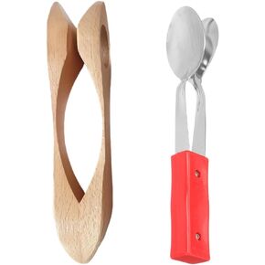 Abaodam 2pcs Music Spoon Instrument Folk Percussion Instrument Funny Music Instruments Spoons Musical Instruments Wood Musical Instrument Musical Spoons Metronome Wooden Beech
