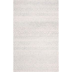 سجادة عداء من مجموعة Safavieh Micro-Loop - 2'3" x 7'، أزرق وعاجي، صوف قبلي بوهو المغربي مصنوع يدويًا، مثالي للمناطق ذات حركة المرور العالية في غرفة المعيشة وغرفة النوم (MLP502M) in Kuwait