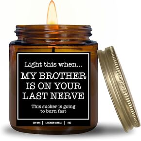 YouNique Designs Funny Sister in Law Gifts Funny Soy Candle 8oz - Sister in Law Birthday Gift Ideas - Future Sister in Law Wedding Gift - Mothers Day Gifts for Sister-in-Law (Lavender & Vanilla)