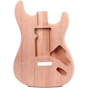 Unfinished Guitar Body Red Walnut Wood Electric Guitar Replacement DIY Guitar ST Style DIY Accessory