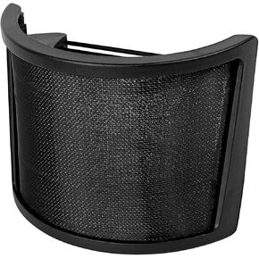 T-tech Upgraded Three-Layer Microphone Pop Filter with Elastic Mesh, Foam & Etamine Layers - Perfect Mic Windscreen Cover and Handheld Shield Mask for Vocal Recording, YouTube Videos, and Streaming