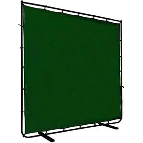 VIZ-PRO Red Vinyl Welding Curtain/Welding Screen With Frame, 6' x 6'