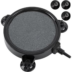 kathson 4.2-Inch Air Stone Disc Bubble Diffuser 6 PCS with Suction Cups Fish Tank Air Pump Round Dissolved Oxygen Airstone Decoration for Hydroponics Pond Aquarium Aquaponics