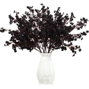12 Pcs Babys Breath Artificial Flowers Orange Fake Flowers Silk Faux Fall Flowers Gypsophila Bouquet for Home Décor Centerpiece Table Decorations