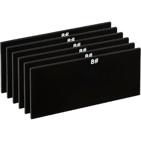 PATIKIL لحام لين الظل 10 الزجاج 4-1 / 4 "× 2"، 6 حزمة صلابة الزجاج الأسود سواد لوحات تصفية يغطي استبدال لغطاء خوذة اللحام