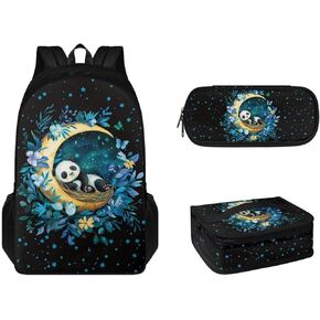 Axolotl Backpack Sets for Girls 3pcs Teenagers Preschool Bookbag with Lunch Box Cute Kindergarten School Bag Lightweight Large Capacity Daypack, Back to School Supplies