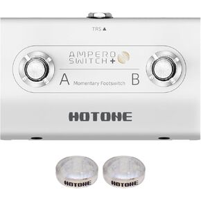 HOTONE Dual Footswitch Pedal Momentary 2-Way Pedal Foot Switch Controller Switch 6.35 mm (Ampero Switch+)