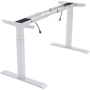 TOPSKY Dual Motor 3 Stage Electric Adjustable Standing Desk Frame Heavy Duty 300lb Load Capacity for Home Office (Black Frame Only)
