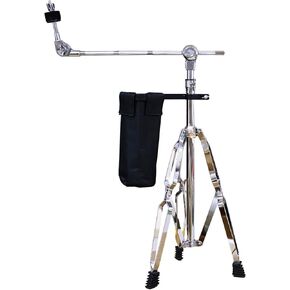 Cymbal Stand, Boom/Straight Combo, Adjustable Height 22"-49", Double Braced Legs w/Drum Sticks Holder