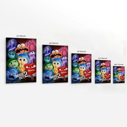 Generic فيلم الرسوم المتحركة داخل خارج 2 قماش المشارك الملصقات والمطبوعات قماش جدار الفن الملصقات Unframe-style 12x18inch(30x45cm) in Saudi Arabia