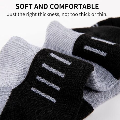 COOVAN Mens Athletic Ankle Socks Thick Cushioned Quarter Sock Sport Running Half Crew Sock 8 Pairs in Saudi Arabia