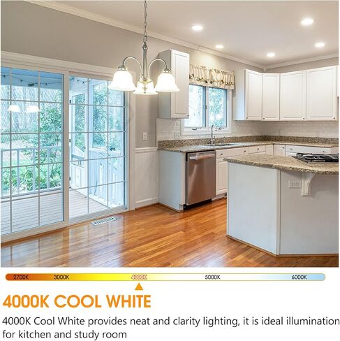 E E ENERGETIC LIGHTING 4 عبوات 150 وات لمبة إضاءة LED، فائقة السطوع A21 ضوء النهار 5000K، غير قابلة للتعتيم، لمبة LED 2300LM، مصابيح إضاءة عالية التجويف، قاعدة E26، مدرجة في قائمة UL in Saudi Arabia