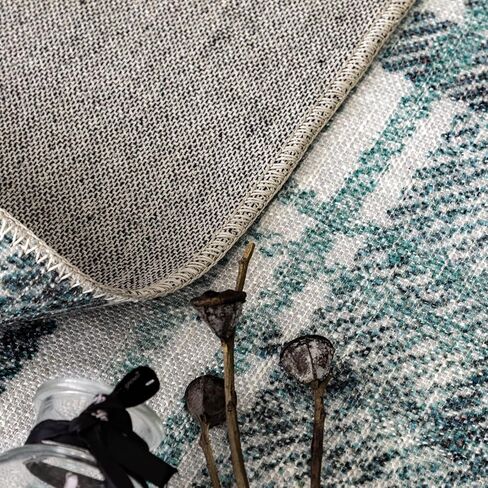 سجادة باب قابلة للغسل من DECOMALL NELE مقاس 2x3، سجاد صغير منقوش حديث غير قابل للانزلاق للمدخل، أصفر 24x36 بوصة in Kuwait