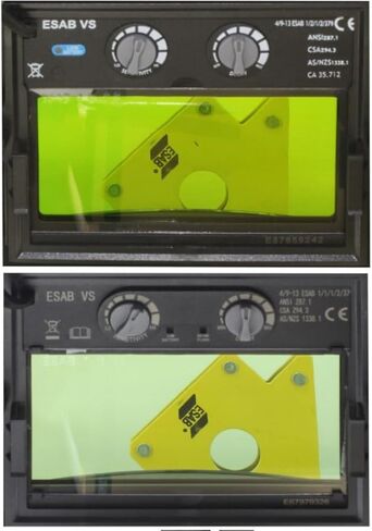 ESAB 0700000490 SAVAGE A40 خوذة لحام سوداء ذات تعتيم تلقائي، تعديل الظل الخارجي، مستشعر أربعة قوس، تعتيم تلقائي، عدسة عرض الألوان الحقيقية 3.93 بوصة × 1.96 بوصة، التحكم في الحساسية/التأخير in Kuwait