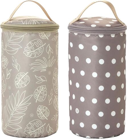 حقيبة زجاجات معزولة من تويلفي ليتل، حقيبة تبريد زجاجات الأطفال المحمولة، سخان زجاجات عملي للسفر وأثناء التنقل، حقيبة تخزين حليب الأم مع علبة ثلج، يجب اقتناء الرضاعة الطبيعية، ستار لينين in Kuwait