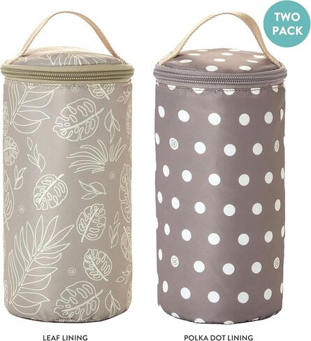 حقيبة زجاجات معزولة من تويلفي ليتل، حقيبة تبريد زجاجات الأطفال المحمولة، سخان زجاجات عملي للسفر وأثناء التنقل، حقيبة تخزين حليب الأم مع علبة ثلج، يجب اقتناء الرضاعة الطبيعية، ستار لينين in Kuwait