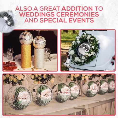 12 Inch Disco Ball for New Years, Christmas, Karaoke, Birthday Parties - 70s Stage & Disco Party Decoration in Saudi Arabia