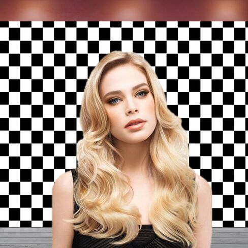 7x5FT Black and White Checkered Chessboard Theme Photography Background Children's Birthday Party Decoration Supplies Banner Photo Backdrop Studio Props in Saudi Arabia