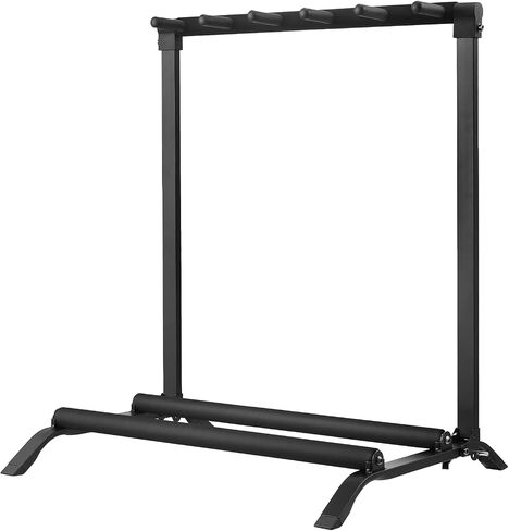 VEVOR 5-Space Guitar Stand, Hold Up to 5 Guitars, Floor-Standing Multiple Guitars Display Foldable Rack with Anti-Slip Base Security Pin High-Density Foam Protection, for Guitar Acoustic Electric Bass in Saudi Arabia