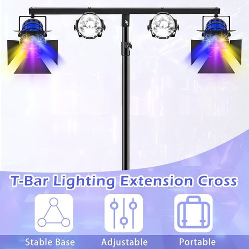 Juexica 2 Pcs DJ Lighting T-bar Cross DJ Lighting Extension Cross Bar Mount for Tripod Speaker Stand DJ Lighting Tripod Mount in Saudi Arabia