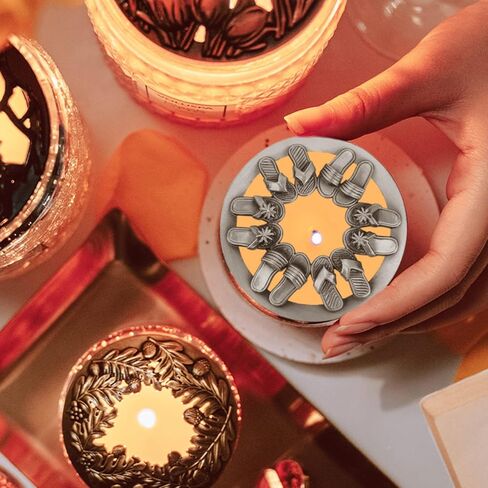 GORGECRAFT Candle Toppers Scented Candle Cover Jar Lids Shades Sleeves Gifts Shell Starfish Pattern Candle Accessories for Women - Help Candle Melt Evenly, Silver in Saudi Arabia