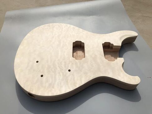 Electric Guitar Body Blank Mahogany Wood Maple Quilted Cap HH Pickups DIY Electric Guitar Body Unfinished Guitar body in Saudi Arabia