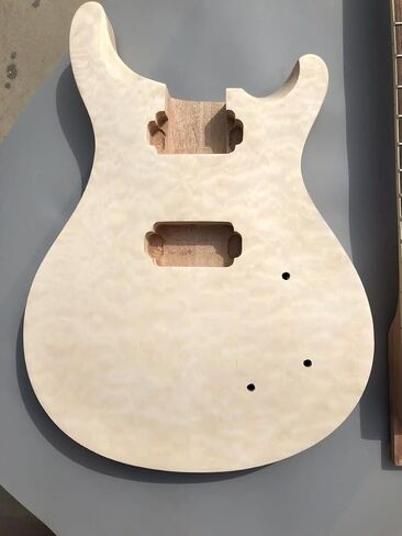Electric Guitar Body Blank Mahogany Wood Maple Quilted Cap HH Pickups DIY Electric Guitar Body Unfinished Guitar body in Saudi Arabia