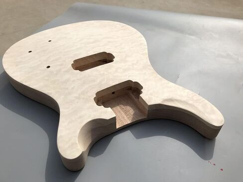 Electric Guitar Body Blank Mahogany Wood Maple Quilted Cap HH Pickups DIY Electric Guitar Body Unfinished Guitar body in Saudi Arabia