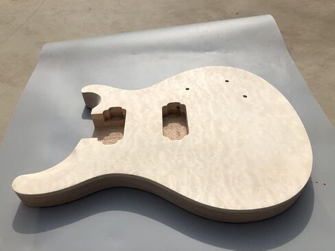 Electric Guitar Body Blank Mahogany Wood Maple Quilted Cap HH Pickups DIY Electric Guitar Body Unfinished Guitar body in Saudi Arabia