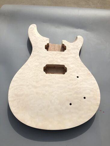 Electric Guitar Body Blank Mahogany Wood Maple Quilted Cap HH Pickups DIY Electric Guitar Body Unfinished Guitar body in Saudi Arabia