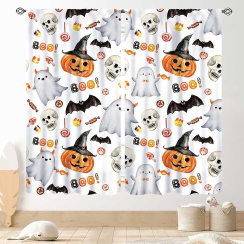 Goth Curtains for Bedroom, Spooky Moody Dead Moth Black Floral Witchy Gothic Mysterious Butterfly Skull Trippy Aesthetics Art Print Gray Window Drapery for Bedroom Living Room 2 Panels, 42"x45" Inch in Saudi Arabia
